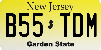 NJ license plate B55TDM