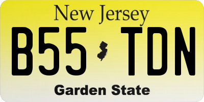 NJ license plate B55TDN