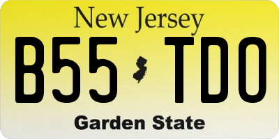 NJ license plate B55TDO