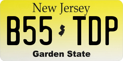 NJ license plate B55TDP