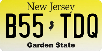 NJ license plate B55TDQ