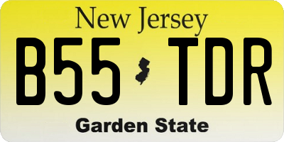 NJ license plate B55TDR