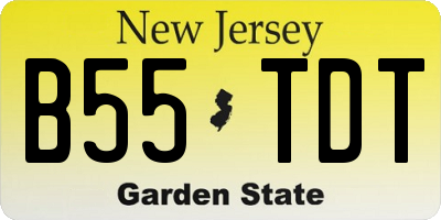 NJ license plate B55TDT