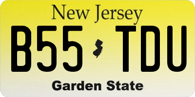 NJ license plate B55TDU