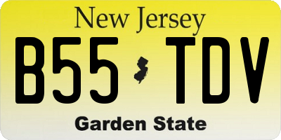 NJ license plate B55TDV