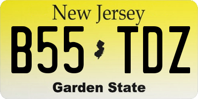 NJ license plate B55TDZ