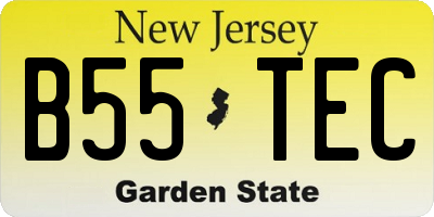 NJ license plate B55TEC