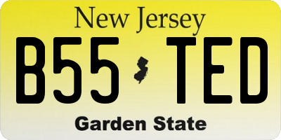 NJ license plate B55TED