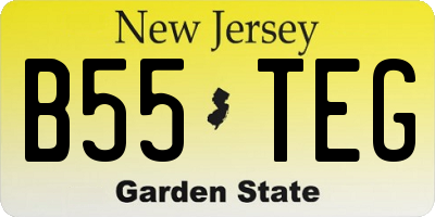 NJ license plate B55TEG