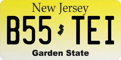 NJ license plate B55TEI
