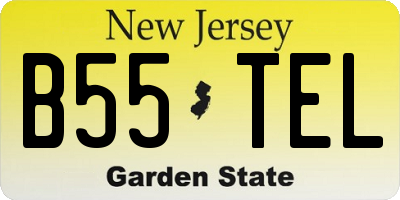 NJ license plate B55TEL