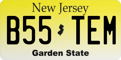 NJ license plate B55TEM