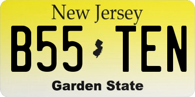 NJ license plate B55TEN