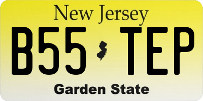 NJ license plate B55TEP