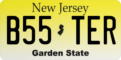 NJ license plate B55TER