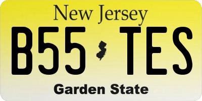 NJ license plate B55TES