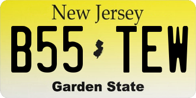NJ license plate B55TEW