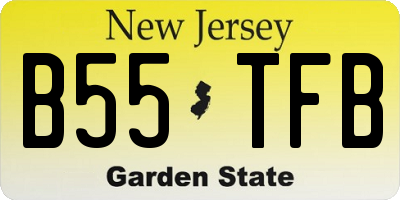 NJ license plate B55TFB