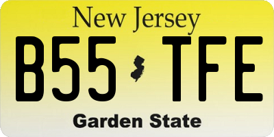 NJ license plate B55TFE