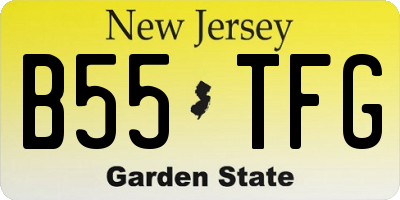 NJ license plate B55TFG