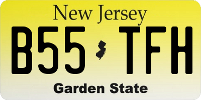 NJ license plate B55TFH