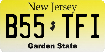 NJ license plate B55TFI