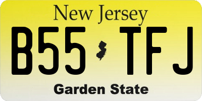 NJ license plate B55TFJ