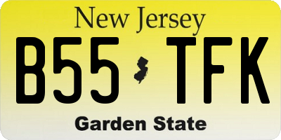 NJ license plate B55TFK