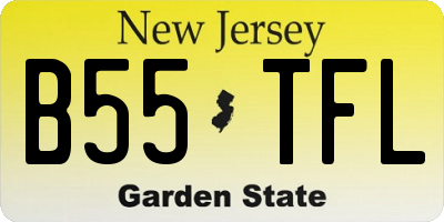 NJ license plate B55TFL