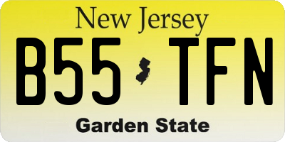 NJ license plate B55TFN
