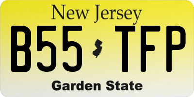 NJ license plate B55TFP