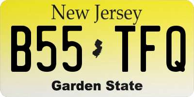 NJ license plate B55TFQ
