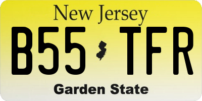 NJ license plate B55TFR