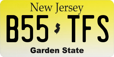 NJ license plate B55TFS