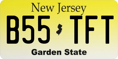 NJ license plate B55TFT