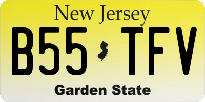 NJ license plate B55TFV