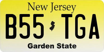 NJ license plate B55TGA