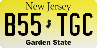 NJ license plate B55TGC