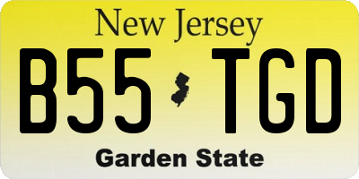 NJ license plate B55TGD