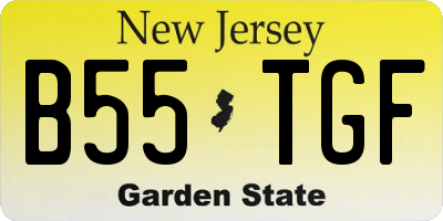 NJ license plate B55TGF