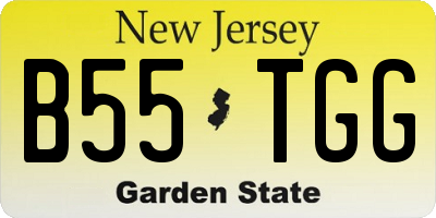 NJ license plate B55TGG