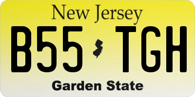 NJ license plate B55TGH