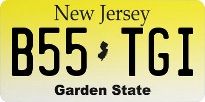 NJ license plate B55TGI