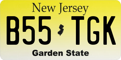 NJ license plate B55TGK