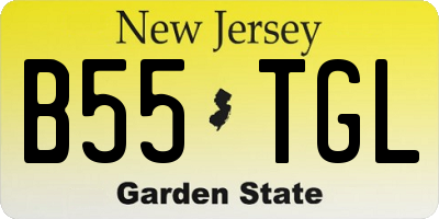 NJ license plate B55TGL