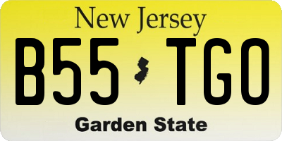 NJ license plate B55TGO