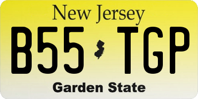 NJ license plate B55TGP