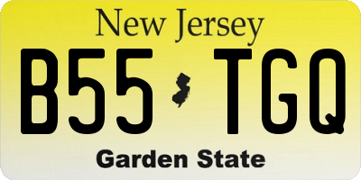 NJ license plate B55TGQ