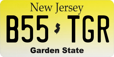 NJ license plate B55TGR