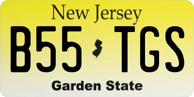 NJ license plate B55TGS